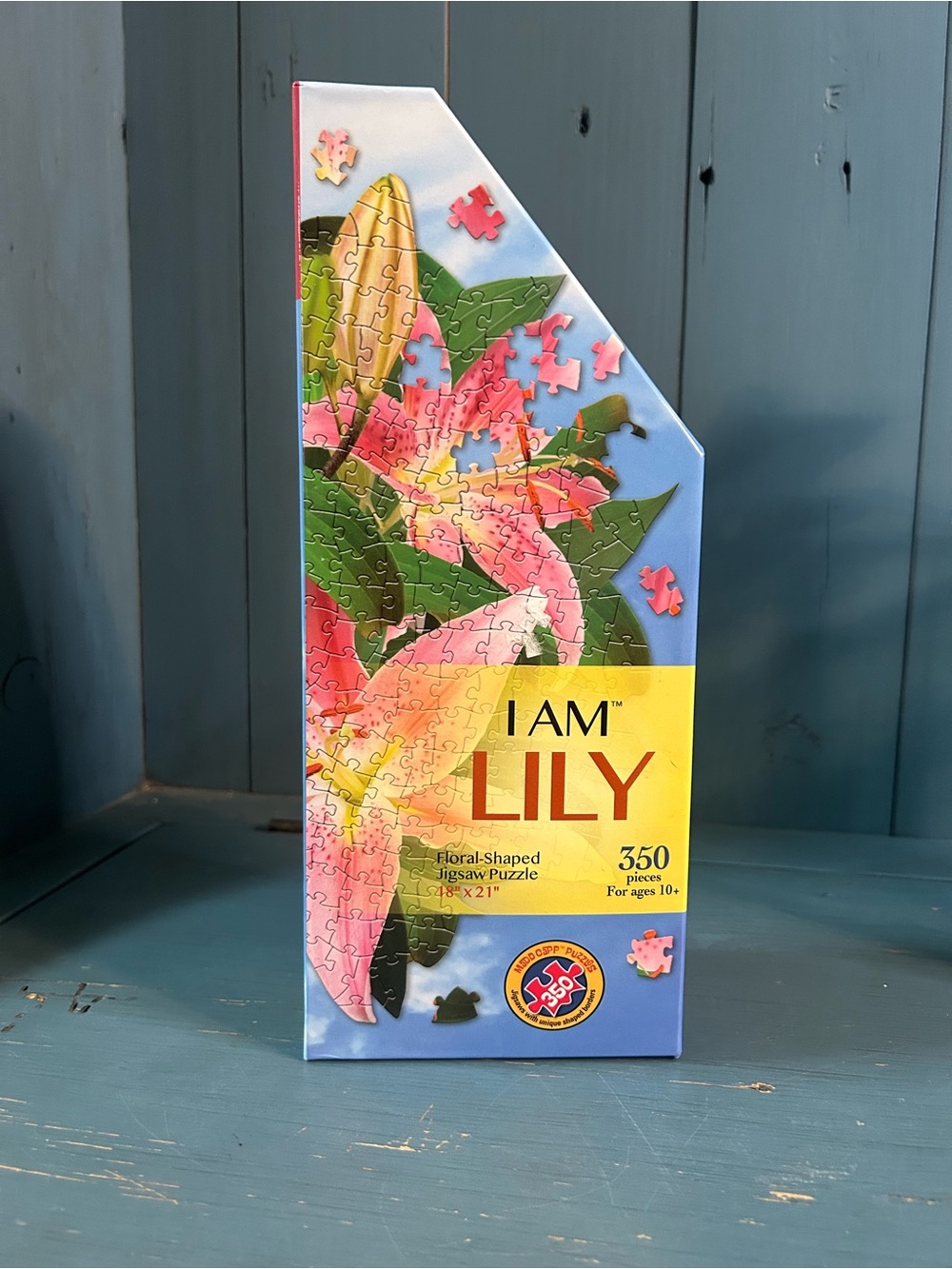 “I AM LILY” Floral Jigsaw Puzzle - Pink & Green | 350 Pieces